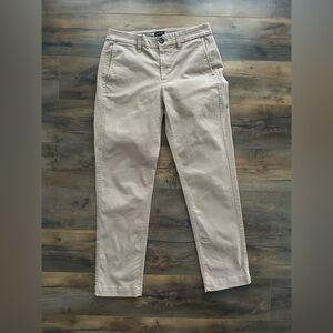 J.Crew Skinny Ankle Chinos Taupe/Camel Neutral Stretch Pants Size 0